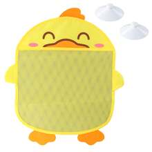 1pc Bathroom Toy Storage Net, Duck Shaped Toy Organizer, Baby Bath Toy Holder, Bathtub Toy Rack, Cute Animal Design, Keeps Kids Dry And Tidy, Yellow Duckling, With 2 Strong Suction Cups, Great Gift For Halloween/Easter/Christmas/Birthday/Thanksgiving - Multicolor - View 7