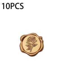 长款亚麻信封，婚礼邀请函，西式商务邀请函，信封卡纸，高级亚麻信封，朋友礼品卡，VIP邀请函，厚亚麻信封，热门万圣节和圣诞节贺卡信封，邀请卡，婚礼邀请卡 - 火漆印古銅色(玫瑰) - 查看 10