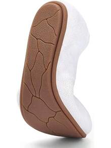 Poemlady Women's Ballet Flat Shoes Dress Knit Round Toe Slip On Ballerina Walking Flats Shoes For Woman Casual Comfort SoftChristmas - A/白色 - 查看 11