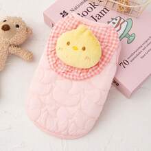 1pc Soft Cute Duck Plush Vest Pet Apparel, Autumn/Winter New Thickened Warm Vest For Dogs & Cats, Soft Adorable For Pomeranian, British Shorthair, Munchkin Cats, Detachable Duck Plush, Non-Leash Clothing