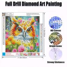 [Free Shipping]OFRKE Diamond Painting Kits For Adults Beginners 5D Diamond Art Kits With Round Diamonds Gem Art Full Drill Owl Painting For Home Wall Decor Gifts 12x12inch,A-Owl - 貓頭鷹 - 查看 3