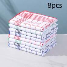 1/4/8/16 paños de cocina absorbentes sin funda, de gran tamaño 40x60 cm, de limpieza rápida, aptos para máquinas de café; Toallas de cocina de 4 colores; Toallas de cocina a cuadros y a rayas; Suministros de cocina y comedor; Artículos esenciales de cocina; Toallas de regalo - Multicolor - Ver 17