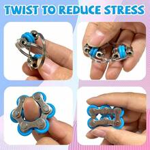 1/2/5/6件装玩具,滚轮链玩具,赠送小礼物,滚轮链和钥匙翻转链减压玩具,自行车链条玩具,缓解压力,非常适合多动症、注意力缺陷障碍、办公室焦虑症患者,成人圣诞礼物、生日派对礼物、礼品袋填充物,款式和颜色随机 - 彩色 - 查看 7