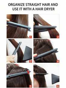 Hairdressing V-Comb Messy Hair Finishing Straightening Splint Comb - Hair Styling Tool Clip Special For Hair Wigs V-Type Comb Hair Straightener DIY Salon Hair Cutting Hairdressing Tool Barber Anti-Static Comb Brush - Multicolor - View 5