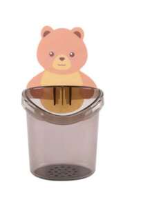 2/1 حامل فرشاة الأسنان مع كوب غسول الفم، رف تخزين فرشاة الأسنان المثبت على الحائط، منظم تخزين حمام بدون ثقب، حامل فرشاة أسنان على شكل دب مع كوب فرشاة الأسنان، اكسسوارات الحمام - متعدد الألوان - مشاهدة 11