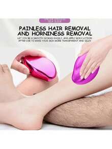 Dispositivo depilatório de cristal nano - Herramienta exfoliante a prueba de agua y sin fragancia para brazos, piernas y espalda, fácil de aplicar con loción corporal - Multicolor - Ver 9