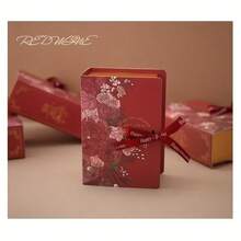 10pcs Candy Packaging Gift Boxes With Ribbons, Suitable For Christmas, Halloween, Birthday, Baby Christening, Wedding Favors, Made Of Kraft Paper Bags, Book-Shaped Storage, Candy Boxes, Gift Packaging - Multicolor - View 12