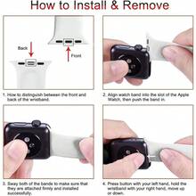 HalloweenThemed Soft Silicone Watch Band Compatible With Apple Watch 38/40/41/42/44/45mm For Women And Men Ideal Thanksgiving And Christmas Gift Replacement Wristband For Apple Watch Series 10 9 8 7 6 5 4 3 2 1 SE Stylish And Comfortable Design For Festive Occasions - GothGothicBlack - Xem 4