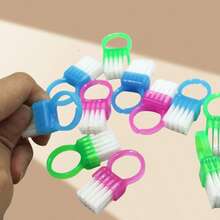 1/4/10pcs Dopamine Practical Mini Ring Brush, Dust Brush, Finger Grip Brush, Soft Bristle Brush, Nail Brush, Multi-Purpose Tool, Small Brush - Multicolor - View 3