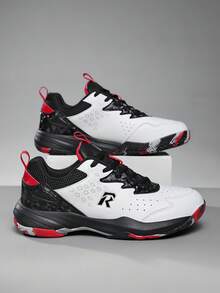 2025 Spring New Ultra Light Thick Bottom Large Size Basketball Shoes Large Women's Shoes Outdoor Casual Sports Shoes Anti Slip And Wear Resistant Running Shoes Soft And Comfortable Hiking Shoes Shock Absorbent Rebound Casual Shoes Pattern Random Irregular Pattern - Black and Red 9809 - View 4