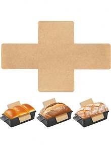 50/100 piezas Forros para molde de pan 9x5 pulgadas, papel de hornear preformado y equipo de hornear esencial, accesorios de cocina antiadherentes y desechables de papel pergamino marrón para tostadas, pasteles, pan de plátano, freidora de aire, suministros de repostería desechables