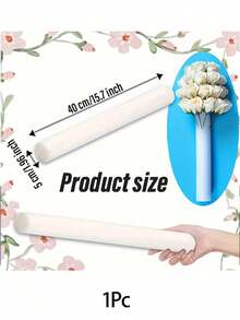 1/3/6支装白色圆柱形花泥，聚苯乙烯泡沫圆柱体。适用于插花、DIY花束、婚礼装饰、家居装饰、花园装饰、户外装饰、绘画、模型制作及各种DIY项目。生日、毕业等场合的绝佳礼物。 - 白色 - 查看 14