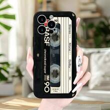 Minimalist Retro Cassette Nostalgic Music Essential Print Full Cover Black Phone 17 Pro/11/12/13/14/15/15 Pro/15 Plus/15 Pro/X/XS/XR/11 Pro/12 Pro/13 Pro/14 Pro/12/13/11 Pro/12 Pro/13 Pro/14 Pro/14 Plus/6/6s/6 Plus//8/16 Pro/16 Plus/16 Pro A54/A14/A12/A13/A15/A32/A33/A24/A52S/S20/S21/S22/S23/S24/S23 Plus/S24 Ultra/S25/A15/A33/A23 Android Mobile Cases, Daily Commute Must-Have, Compatible, - 款式1(1pc) - 查看 5