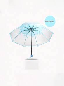 Floral Pattern Transparent Umbrella, Suitable For School, Office, Home, Travel, Back To School Supplies, Umbrella, Suitable For Men And Women, Durable Construction - Multicolor - View 14