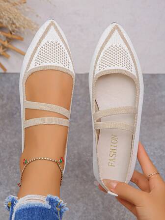 Damskor med ventilerande mesh och slip-on-detaljer