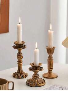 复古树脂烛台壁灯，法式复古古董烛台配件，家居装饰，摄影道具，房间装饰，礼品 - 彩色 - 查看 4