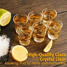 2 Pieces/4-Piece Glass Set, Liquor Glass, Thick Bottomed Tequila Glass, Perfect For Whiskey, Tequila, Espresso, And More. It Is Also An Ideal Gift For Friends, Men, Family, And Gatherings. - Clear - View 4