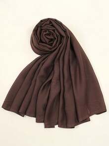 1条180*70厘米女士纯色粘胶纤维透气柔软莫代尔头巾，适合搭配阿巴雅长袍，防滑 - Viscose hijab - 查看 17