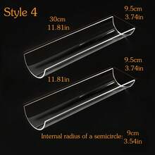 Molde para enrollar pasteles, molde en forma de U para enrollados suizos, molde DIY. Hecho de material acrílico inodoro y de alta calidad. Adecuado para enrollados suizos, enrollados crujientes, crepes, pasteles enrollados, rollos de reina, pinonos. Transparente y fácil de limpiar. Una herramienta ideal para hacer postres enrollados para hornear, cocinas, uso doméstico, proyectos DIY y aplicaciones hoteleras. - Multicolor - Ver 15