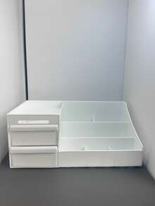 高品质亚克力化妆品收纳盒，经久耐用且透明，抽屉式护肤品和化妆品收纳盒，防尘多功能梳妆台化妆箱，女士礼物，圣诞礼物，女士送礼佳品 - 彩色 - 查看 7