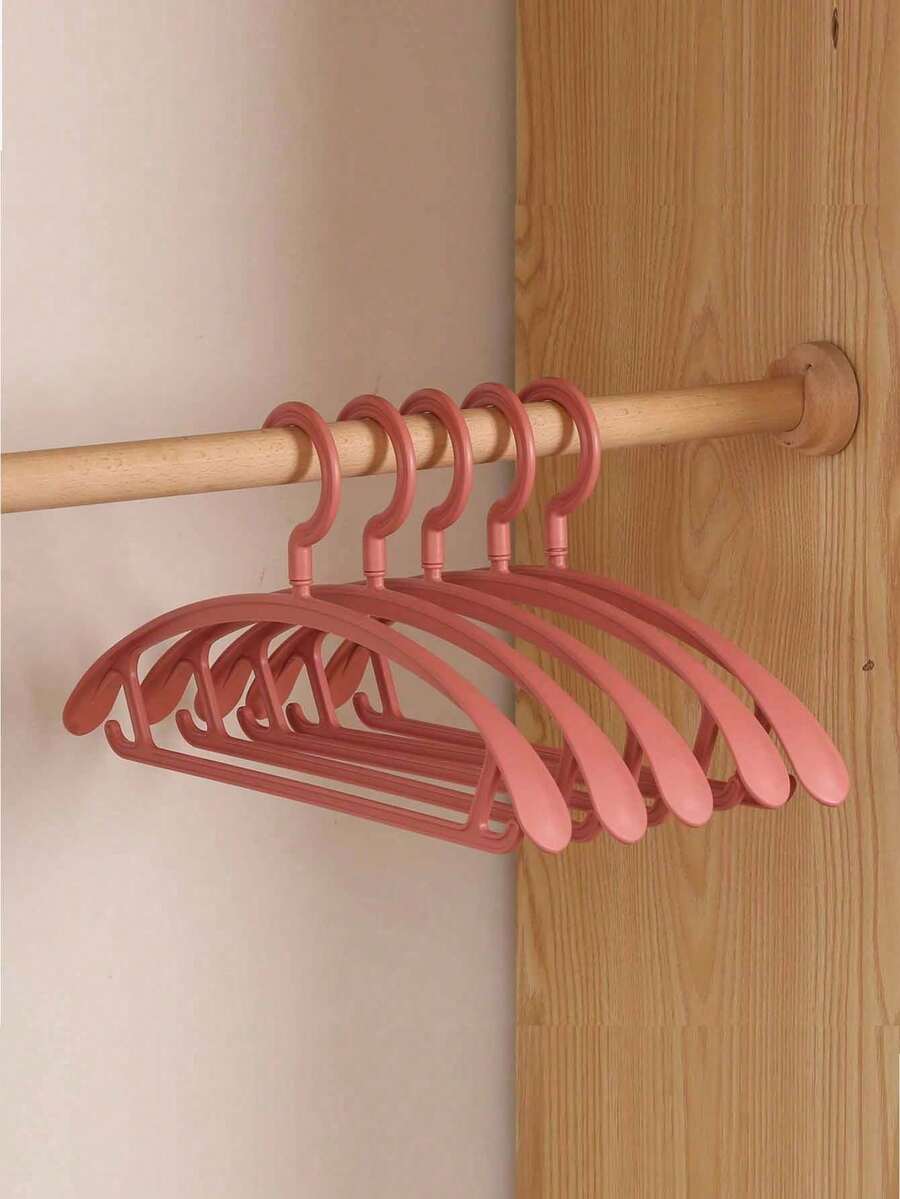 10/20pcs Plastic Wide Shoulder Clothes Hangers, Non-Slip Seamless Garment Rack, Hang Sweaters, Coats, Shirts Without Deformation, Durable Wide-Shoulder Design To Preserve Shape, Anti-Slip Surface Prevents Slips, Seamless Edges Protect Fabrics, Space-Saving Closet Organizer For Wardrobe, Ideal For Sweaters, Jackets, Coats, Cardigans, And Shirts, Perfect For Spring Cleaning, Mother's Day Gift, Easter Wardrobe Refresh, Home, Dorm, Boutique Use, Lightweight Yet Sturdy, Portable, Easy To Install And Reorganize Outfits, Maximizes Closet Space And Keeps Clothes Neat And Ready To Wear - Red - View 1