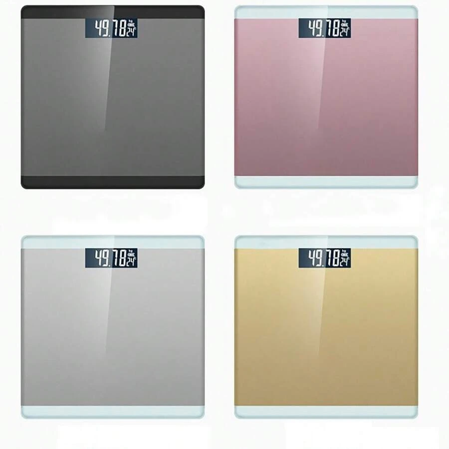 高精度电子秤，浴室秤，高清液晶显示屏显示温度，适用于体重管理，体脂秤，智能秤 - 彩色 - 查看 1