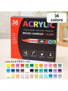 12/24/36/48/60/72/120 Colors Liquid Ink Marker Pens, Smooth Drawing Brush Pens, DIY Painting Coloring Marker Set, Suitable For Back To School Gifts - Multicolor - View 15