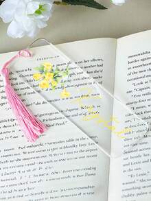 Personalized Name Acrylic Bookmark With 25 Styles Custom Handmade Floral Bookmarks For Book Lovers Unique Reading Accessories Teacher Student Gifts Back To School Stationery - Multicolor - View 32