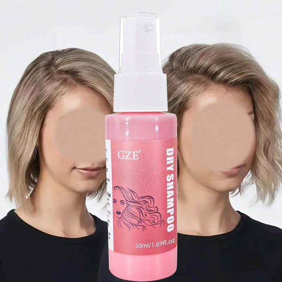 GZE干洗喷雾系列 - 清洁干洗喷雾、丰盈干洗喷雾、沙滩宝贝干洗喷雾（男女通用） - 瞬间吸收头发油脂 - 粉色 - 查看 1