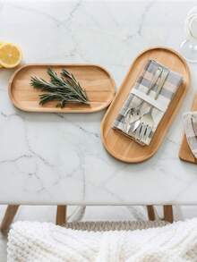 椭圆形木质首饰托盘，适用于梳妆台、浴室台面、咖啡吧、摆放开胃菜、零食；浴室台面首饰碟，家居装饰；返校必备配件