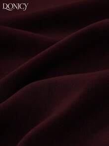 DONICY Damen Herbst- und Winterbekleidung Unterteil, einfarbige Hose mit hoher Taille, Taschen und geradem weitem Bein, modisch, retro, elegant, vielseitig, passend für Alltag, Büro, Dates, Ausstellungen