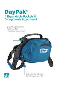 Outward Hound Medium Blue Quick Release Dog Backpack With Mesh & Nylon, All Breeds, Outdoor Use - 藍色 - 查看 6