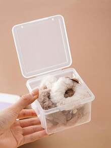 1 pieza/Set Caja de almacenamiento transparente apilable con tapa - a prueba de polvo, a prueba de agua, a prueba de humedad para joyas, ligas para el cabello, calcetines, bandas de goma, cuentas, también adecuada para especias de cocina, útiles escolares, organizador de escritorio de plástico de estilo moderno, multiusos, rectangular, joyero, decoración de habitación, regalo para amigos - Multicolor - Ver 8