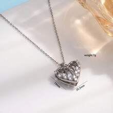 1 Piece French Light Luxury Shell Imitation Pearl Pendant Necklace Creative Fashion Light Luxury Inlaid  Heart Shell Hollow High-End Feel Openable Pendant Women's Necklace Suitable For Women's Birthday Valentine's Day Gift - 貝殼 2358 - 查看 6