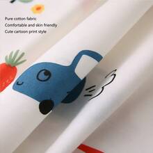 1 件婴儿床保险杠软垫护栏，婴儿床衬垫，新生儿卡通印花软垫床围栏，儿童防撞杆，防坠落护栏