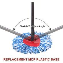 Spin Mop/Ocedar EasyWring Microfibre Spin Mop 2 System - Rotating Mop Heads Refill Plastic Base Cover Accessories - 1 Base for 2 Tank System - 查看 5