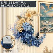 950片月亮花积木玩具套装，家居装饰，创意3D墙面艺术装饰，精致花卉积木套装，情人节小颗粒DIY趣味节日/生日礼物，1000+片 - 彩色 - 查看 10