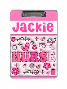 个性化护士礼物，定制护士专用写字板 - 19 种款式，带名字的护士专用写字板，新护士礼物，护士毕业礼物，医务助理礼物，超棒的护士礼物！个性化护士礼物，护理学生毕业礼物！护士感谢礼物！ - 彩色 - 查看 15