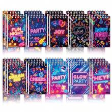 12本生日派对笔记本、学生笔记本、词汇笔记本、便签本、参考笔记本、便利贴、学校用品、学生奖品、派对便签本、返校文具、圣诞节便签本 - 彩色 - 查看 2