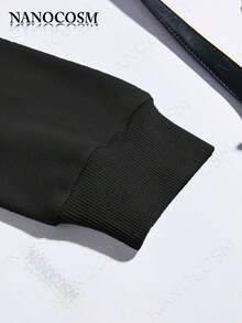 1 Pcs's Graphic Printed Casual Hoodie With Pocket Today's Good Mood Is Sponsored By Tito's Winter All Cloth Or  AutumnSot And Comortable Autumn And Winter 's Clothing, Cozy Fall & Winter Styles Long Sleeve Tops - Unisex Women's & Men's Campus Daily Wear - 黑色 - 查看 4