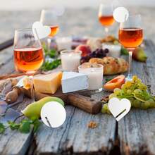 30pcs Acrylic Drink Identification Tags, Round & Heart Shaped Transparent Styles, Suitable For Wedding, Birthday, Cocktail Party, Drink Glass Identification & Party Decoration - Multicolor - View 2