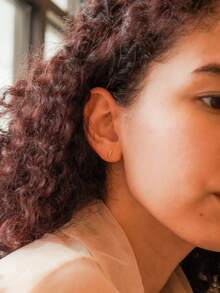 1pc Stainless Steel Long Bar Stud Earrings Chunky Geometric Bar Stud Earrings External Thread Exquisite Women Earrings For Gifts - Stud Earrings - View 5