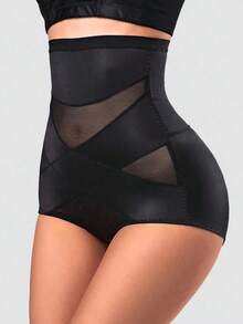Lift Abdomen Strong Shaping Black Tone Knit Seamless Panty Women Shapewear Bottoms - 黑色 - 查看 5
