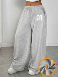 Calça casual retrô para adolescentes, versátil para outono/inverno, 1 peça