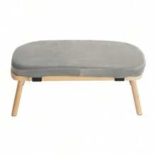 HOHOBLA Folding Meditation Bench Bamboo Meditation Stool With Velvet Cushion & Carry Bag, Travel Meditations Seat, Comfortable Folding Kneeling Stool Chair For Mindfulness, Zen Practice [US STOCK, Christmas Gift] - Wood Color+ Gray Color - View 4