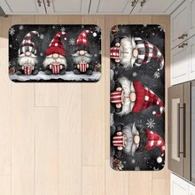 1pc Gnome Pattern Set Decor - Washable - Suitable Bathroom, Kitchen, Bedroom, Living Room, Office, Outdoor Doormat - Holiday Decoration,  Soft Texture, Durable Fabric, Buyers HFBF - Black - View 5