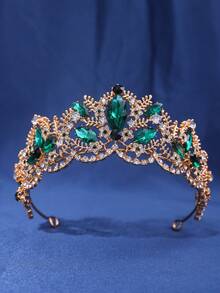 1pc Women's Elegant Crystal Crown, Bridal Wedding Headpiece, Rhinestone Embellished - Fashionable Zinc Alloy Headband, Suitable For Wedding, Prom And Birthday, Stocking Stuffers For Women, Stocking Fillers Women, Christmas Gifts, Christmas Stocking Fillers, Gifts For Women, Gift, Christmas Gift, Stocking Stuffers For Adults, Stocking Fillers For Adult, Hair Stuff, Stocking Stuffer, Coming-Of-Age Christmas Hair Accessories, Gift Ideas For Women, Beauty Stocking Fillers, Christmas Gifts For Women