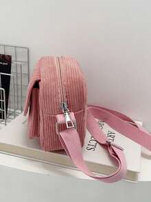 1pc New Solid Color Casual Crossbody Bag Is Practical And Versatile. It Adopts A Zipper Closure Design And Is Paired With An Adjustable Shoulder Strap. It Is Suitable For Various Occasions Such As And Can Easily Accommodate Daily Necessities. It Is A Fashion Darling And Has Strong Style Adaptability. - Casual Crossbody Bag - View 8