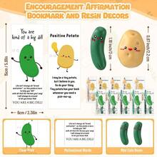 D24 Sets Employee Appreciation Gifts Bulk For Coworker Staff Potato Pickle Pens With Positive Resin Animal Pun Note Cards Christmas Thank You Gifts For Teacher Team Office Party Favors - 黑色 - 查看 3
