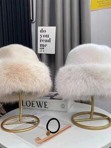 10/1pc Women's Winter Fleece Bucket Hat, Fashionable Thick Ladies Hat, Winter Warm Hat, Women's Winter Knitted Hat, Winter Gear, Women's Warm Hat, Women's Winter Hat - Multicolor - View 5